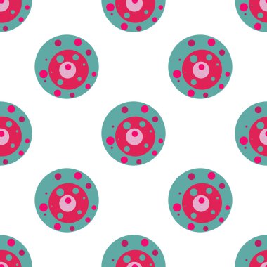 Retro tileable sorunsuz daireler modeli tekrarlamak