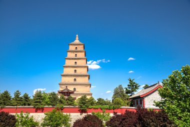 eski binalar, Antik şehir, Asya, Çin, şehir, Tarih, mavi gökyüzü, vahşi kaz Pagodası, turizm