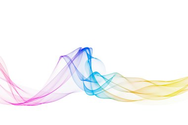 Beyaz arka plan ile duman renkli soyut