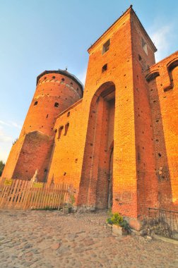 Reszel Castle located on the banks of the Sajna River, Poland