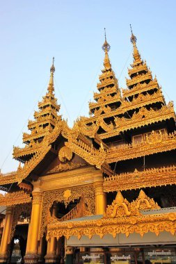 Shwedagon Pagoda UNESCO Dünya Mirası Bölgesi Myanmar 'ın Yangun başkenti Burma' da yüzlerce Budist stupası, pagoda ve manastırı vardı.