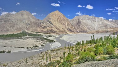 Nubra ya da Dumra Vadisi. Ladakh Vadisi 'nin kuzeydoğusunda üç kollu bir vadi.