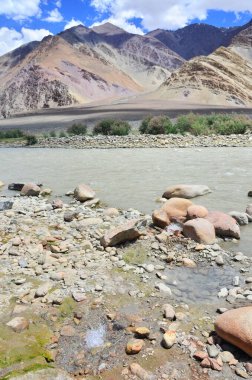 Hindistan, Ladakh 'ta akan İndus Nehri.