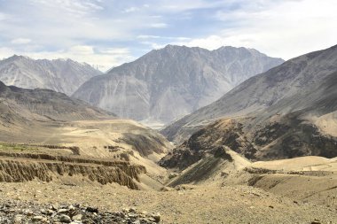 Ladakh bölgesinin dağ manzarası Hindistan 'da yer almaktadır.
