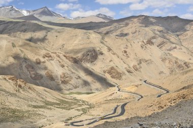 Ladakh bölgesinin dağ manzarası Hindistan 'da yer almaktadır.
