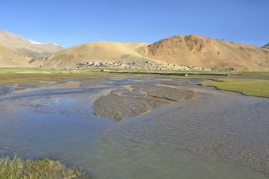 Tso Moriri ya da Moriri Gölü el değmemiş yüksek irtifa gölü ve Hindistan 'ın Ladakh bölgesinin Leh bölgesindeki Changthang Platosu' nda Ramsar Wetland Sitesi..