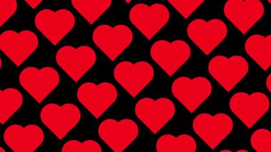 Romantik Kırmızı Kalp Şablonu Sevgililer Günü Kutlamaları Tasarımı