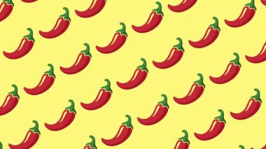 Mutfak ve Aşçılık Tasarımları İçin Baharatlı Kırmızı Biber Deseni