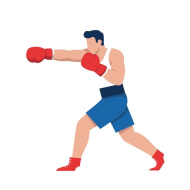 Boks oyuncuları boks eldivenleriyle oynarken poz verir veya hareket ederler