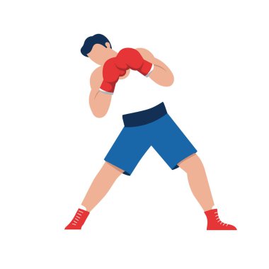 Boks oyuncuları boks eldivenleriyle oynarken poz verir veya hareket ederler