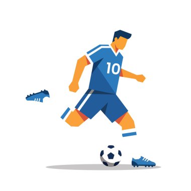 Futbolcular top oynarken poz verir veya hareket eder