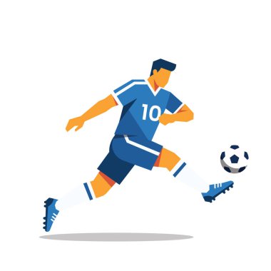 Futbolcular top oynarken poz verir veya hareket eder