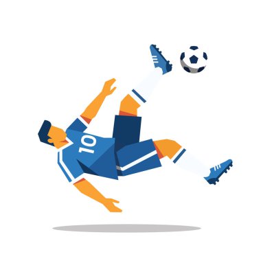 Futbolcular top oynarken poz verir veya hareket eder