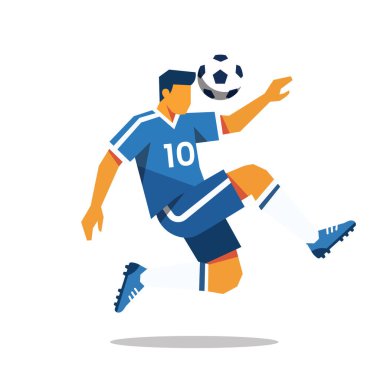 Futbolcular top oynarken poz verir veya hareket eder