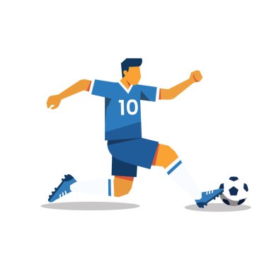 Futbolcular top oynarken poz verir veya hareket eder