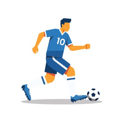 Futbolcular top oynarken poz verir veya hareket eder