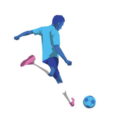 Futbolcular top oynarken poz verir veya hareket eder