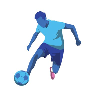 Futbolcular top oynarken poz verir veya hareket eder