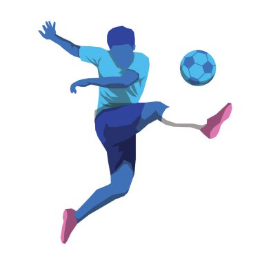 Futbolcular top oynarken poz verir veya hareket eder