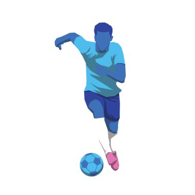 Futbolcular top oynarken poz verir veya hareket eder