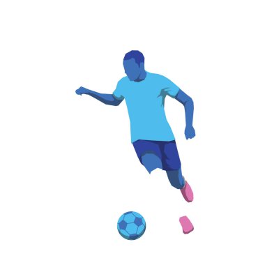 Futbolcular top oynarken poz verir veya hareket eder