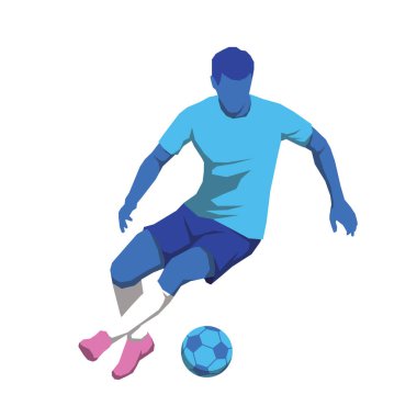 Futbolcular top oynarken poz verir veya hareket eder