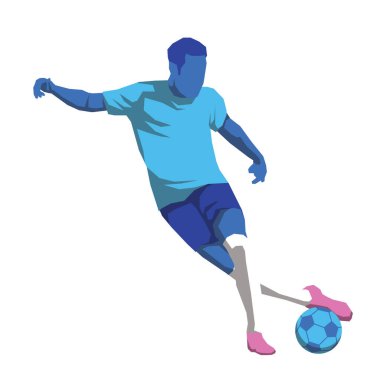 Futbolcular top oynarken poz verir veya hareket eder