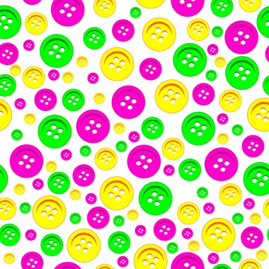 Dikişsiz desen renkli düğmeler