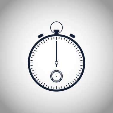 Kronometre simgesi beyaz arkaplanda. vektör