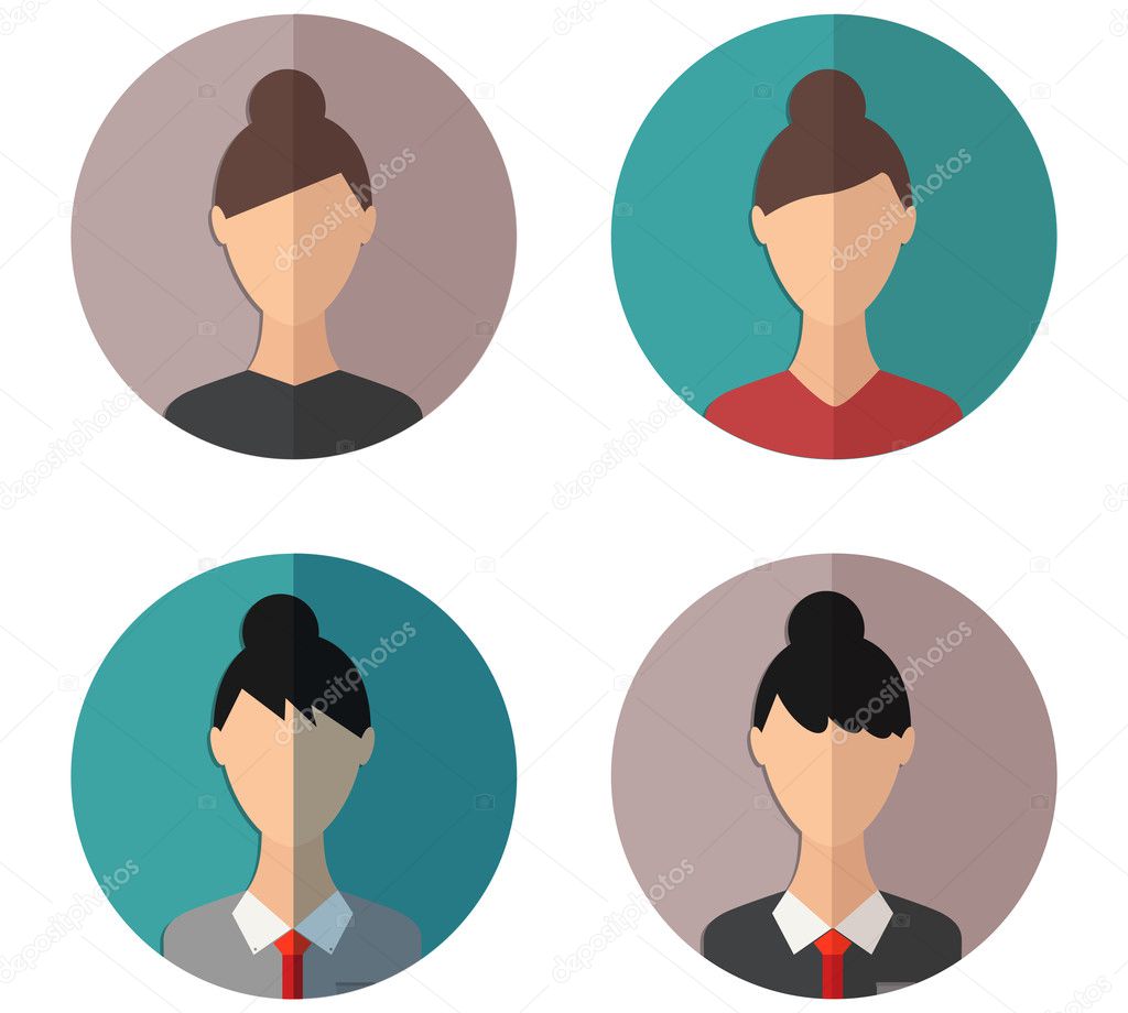woman avatar at white background