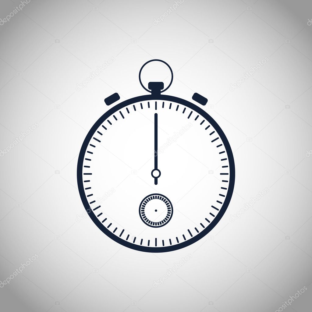 stopwatch icon in white background. vector