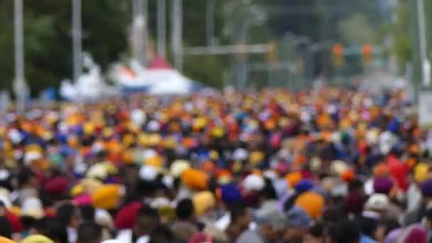 Anónimo sikh multitud desfile Vaisakhi — Vídeo de stock