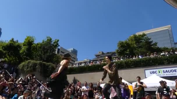 Street dance battle Vancouver — Stock Video