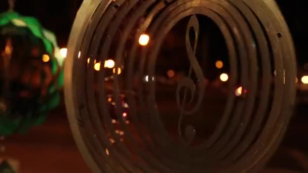 Treble clef spinning abstrait — Video