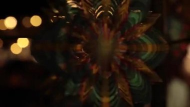 Güzel altın bokeh gece