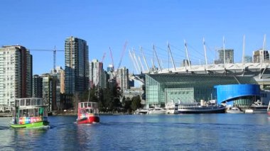 Vancouver aquabus feribot güneşli gün