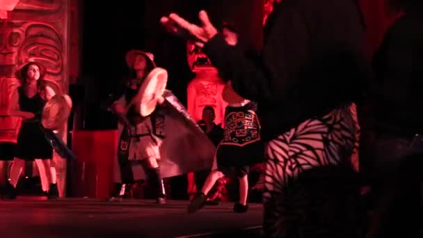 Dancing with tambourines first nations — Stock Video