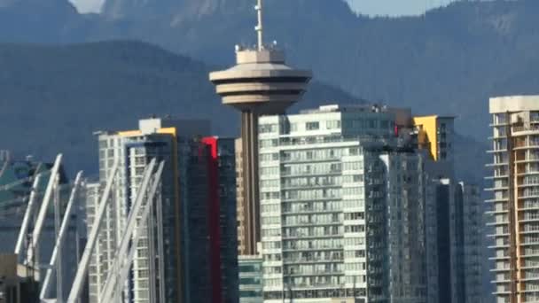 Vancouver downtown skyline — стоковое видео