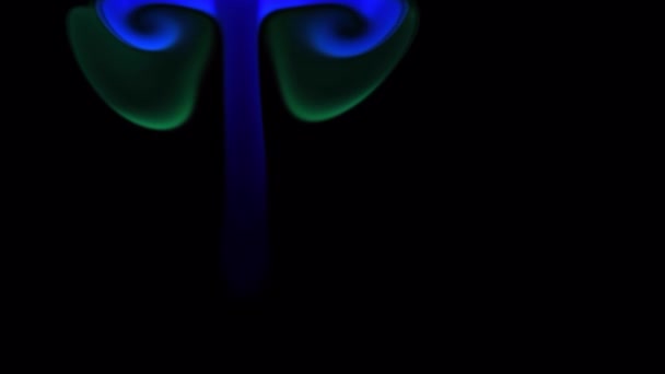Abstraktní světlé barevné kapaliny výbuch černé pozadí — Stock video