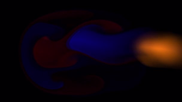 Transición de turbulencia abstracta brillante líquido colorido explosión fondo negro — Vídeos de Stock