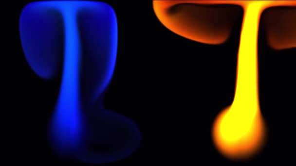 Abstract lava lamp effect heldere kleurrijke vloeistof blast zwarte achtergrond — Stockvideo