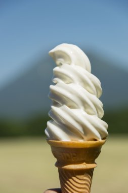 Süt, süt krem dondurulmuş tatlılar
