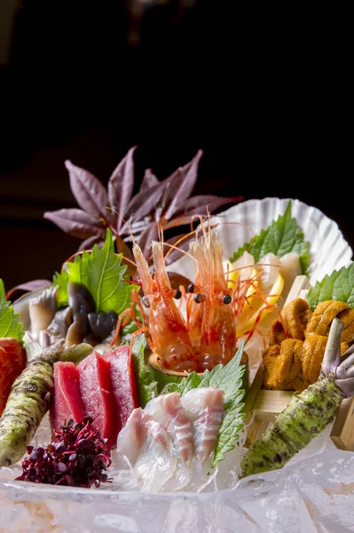 Comida japonesa sashimi frutos do mar — Fotografia de Stock
