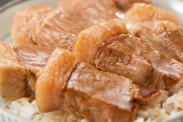 Assorted of pork and rice — Stock Photo, Image