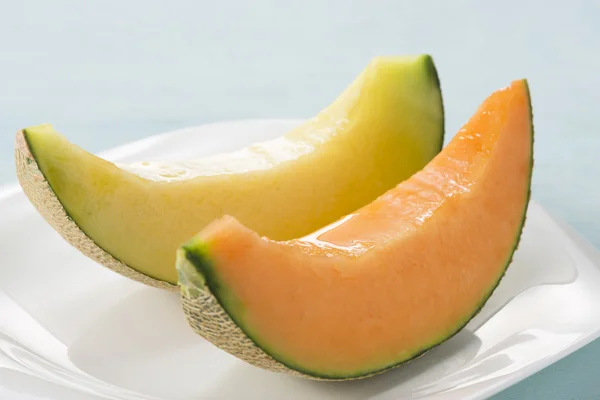 Suco de frutas frescas é delicioso melão — Fotografia de Stock