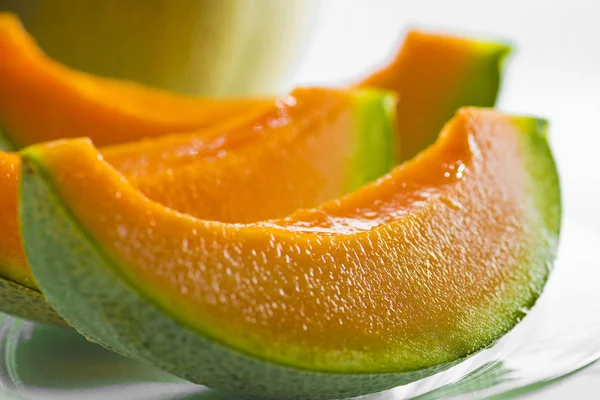 El zumo de fruta fresca es delicioso melón — Foto de Stock