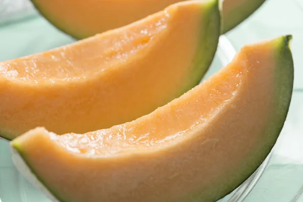 Suco de frutas frescas é delicioso melão — Fotografia de Stock