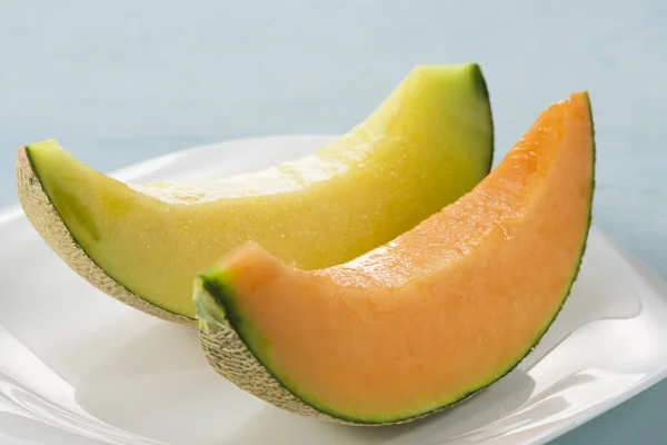 Suco de frutas frescas é delicioso melão — Fotografia de Stock