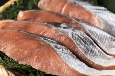 Somon yemek kolay boyutuna kesme