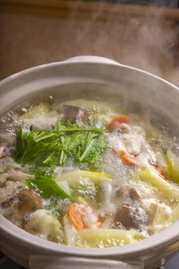Fresh and delicious lamb hot pot dish